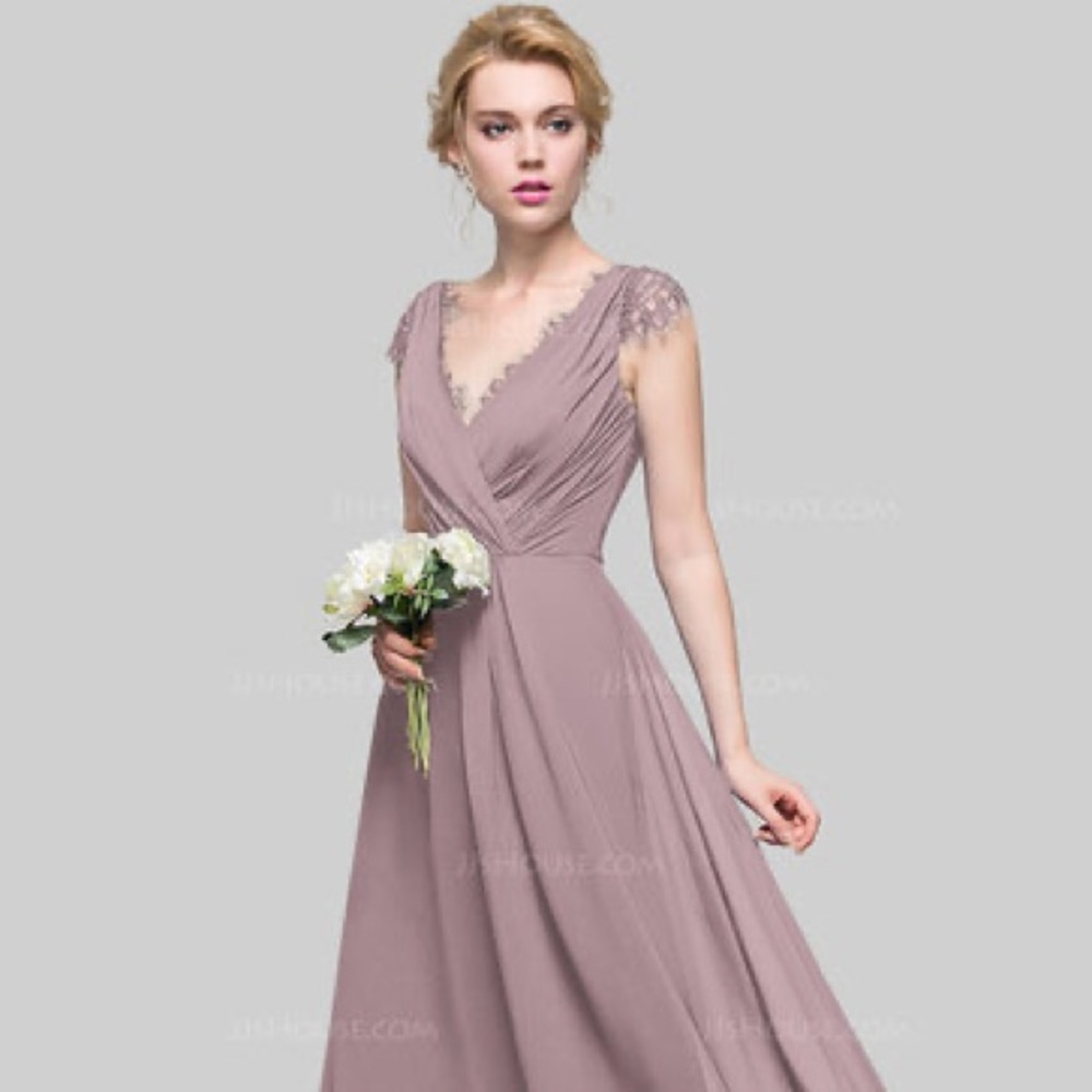 JJ’s House V-neck Floorlength Bridesmaid Dress